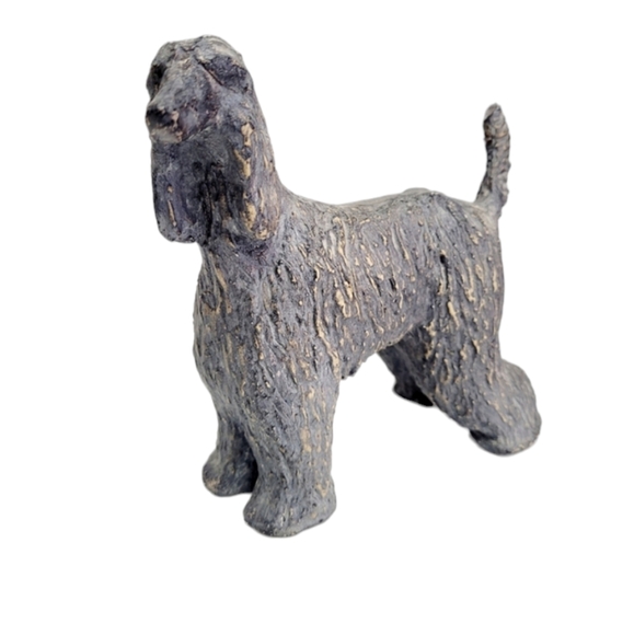 Vintage? Solid Clay Afganhound Dog Sculpture by Unknown Artist - Picture 2 of 11